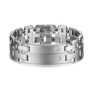 Custom Stainless Steel Couple Bracelet