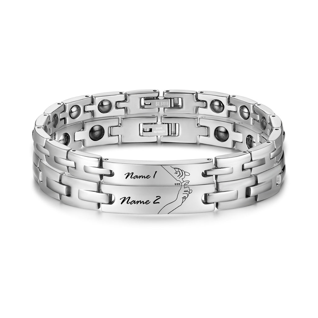 Custom Stainless Steel Couple Bracelet