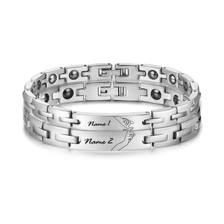 Custom Stainless Steel Couple Bracelet
