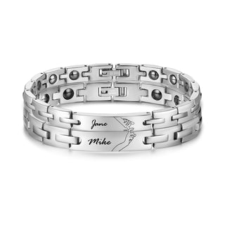 Custom Stainless Steel Couple Bracelet