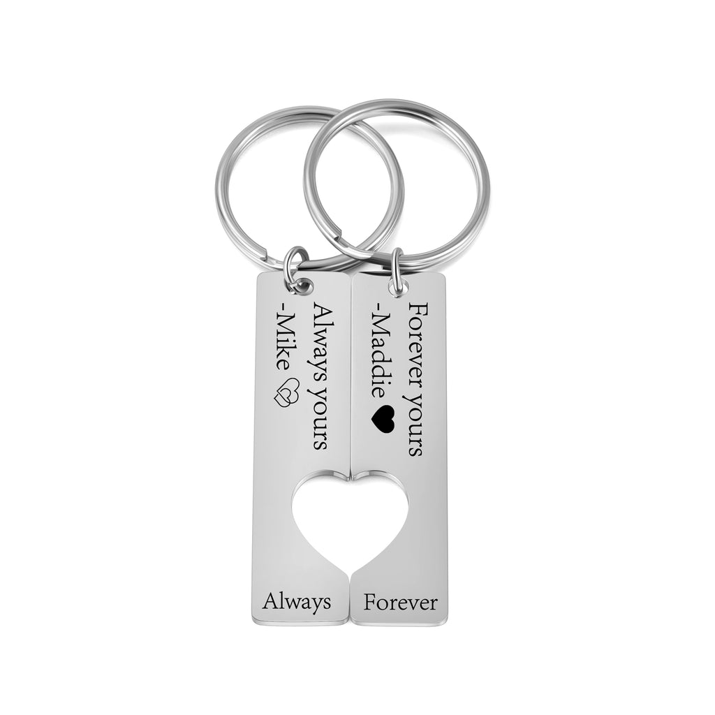 Custom Stainless Steel Couple Keychain