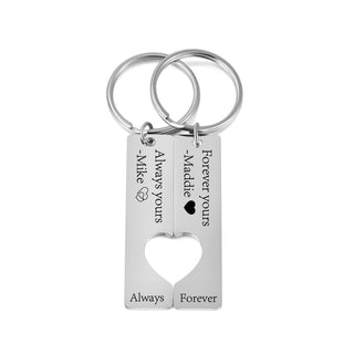 Custom Stainless Steel Couple Keychain