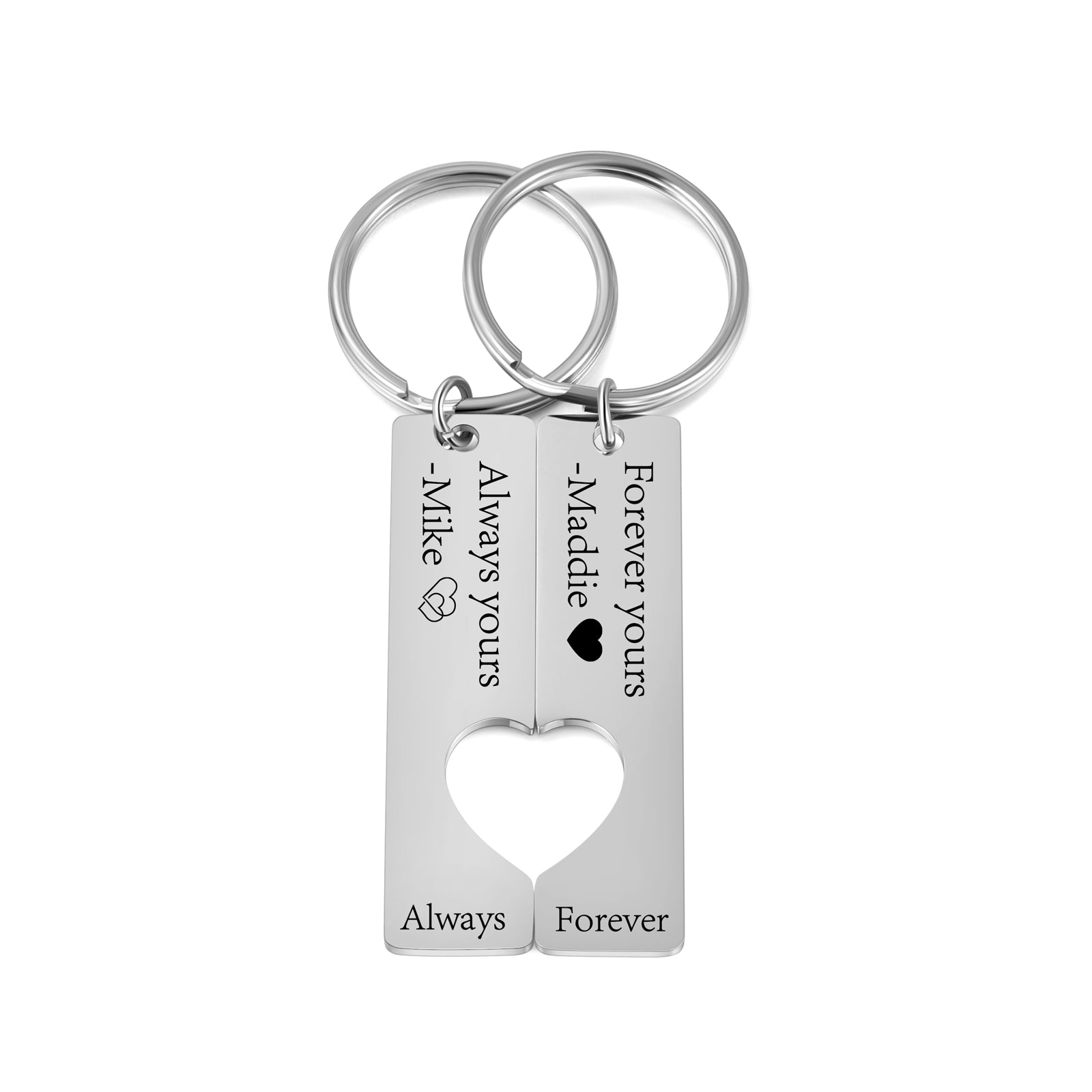 Custom Stainless Steel Couple Keychain