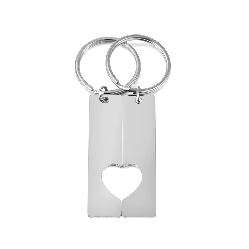 Custom Stainless Steel Couple Keychain