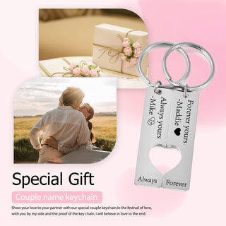 Custom Stainless Steel Couple Keychain
