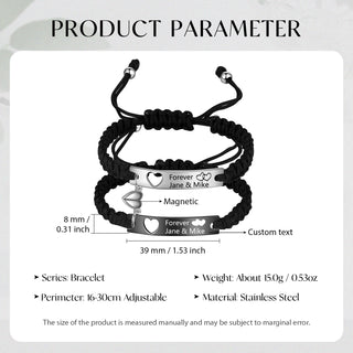 Custom Name Couple Bracelet