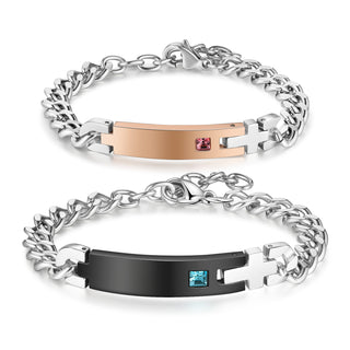 Custom Stainless Steel Couple Bracelet