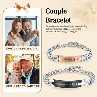 Custom Stainless Steel Couple Bracelet