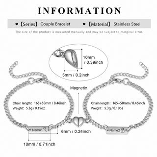 Custom Stainless Steel Couple Bracelet