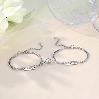 Custom Stainless Steel Couple Bracelet
