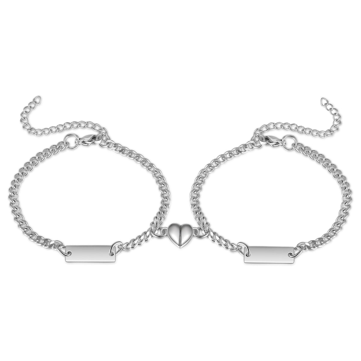 Custom Stainless Steel Couple Bracelet
