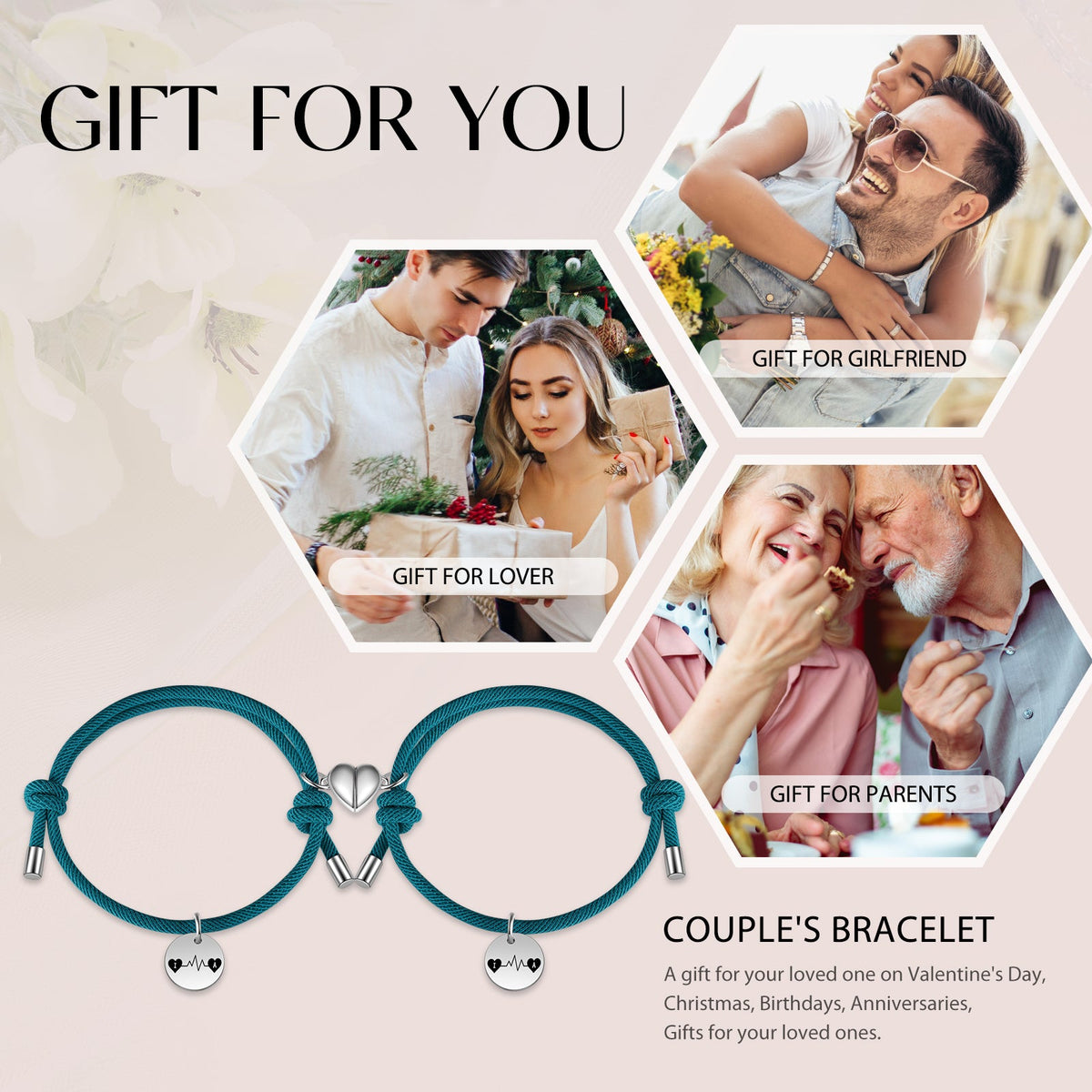 Custom Name Couple Bracelet
