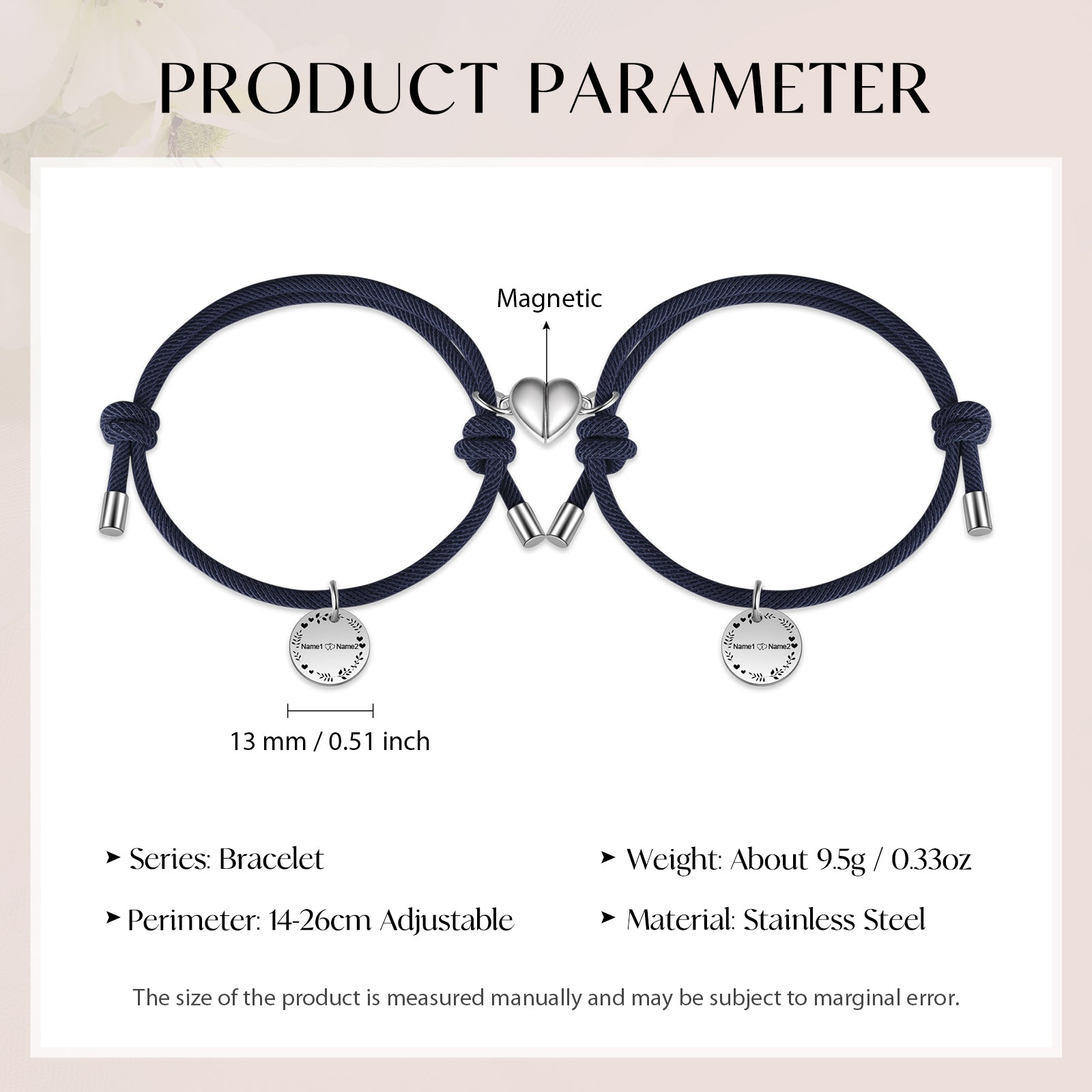 Custom Name Couple Bracelet