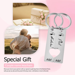Custom Stainless Steel Couple Keychain