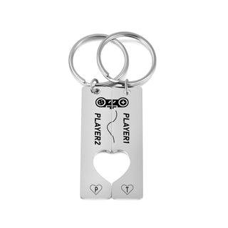 Custom Stainless Steel Couple Keychain