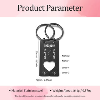 Custom Stainless Steel Couple Keychain