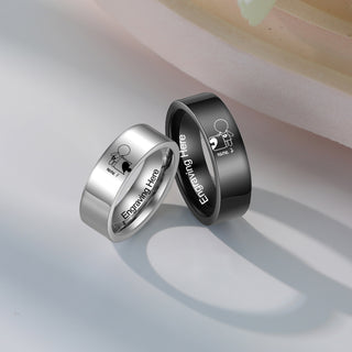 Custom Stainless Steel Couple Ring