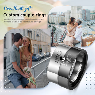 Custom Stainless Steel Couple Ring