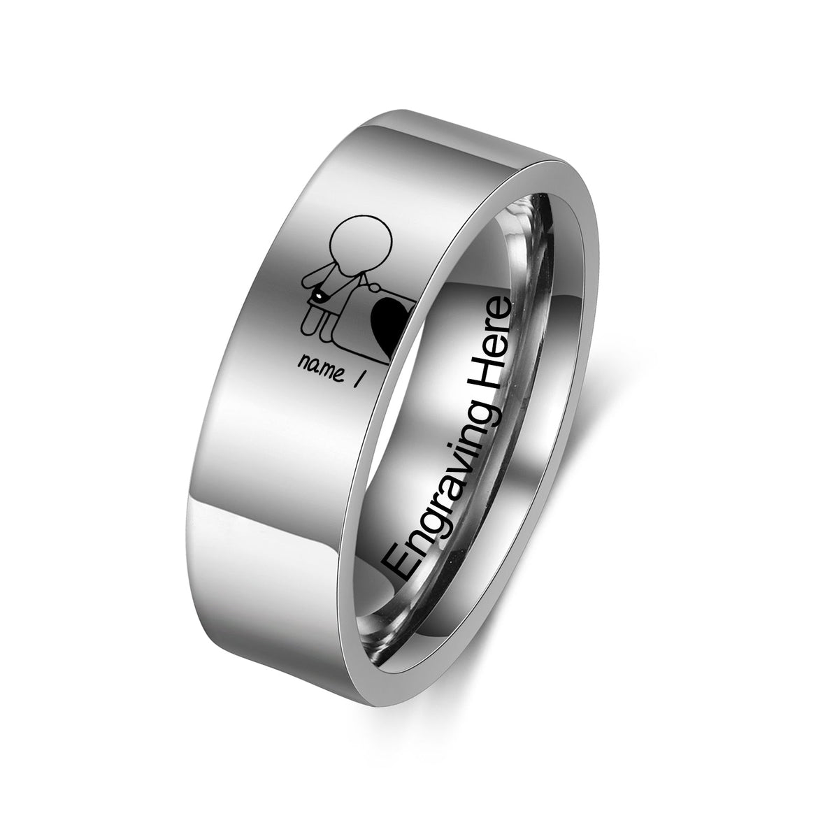 Custom Stainless Steel Couple Ring