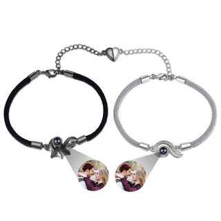 Custom Photo Projection Couple Bracelet