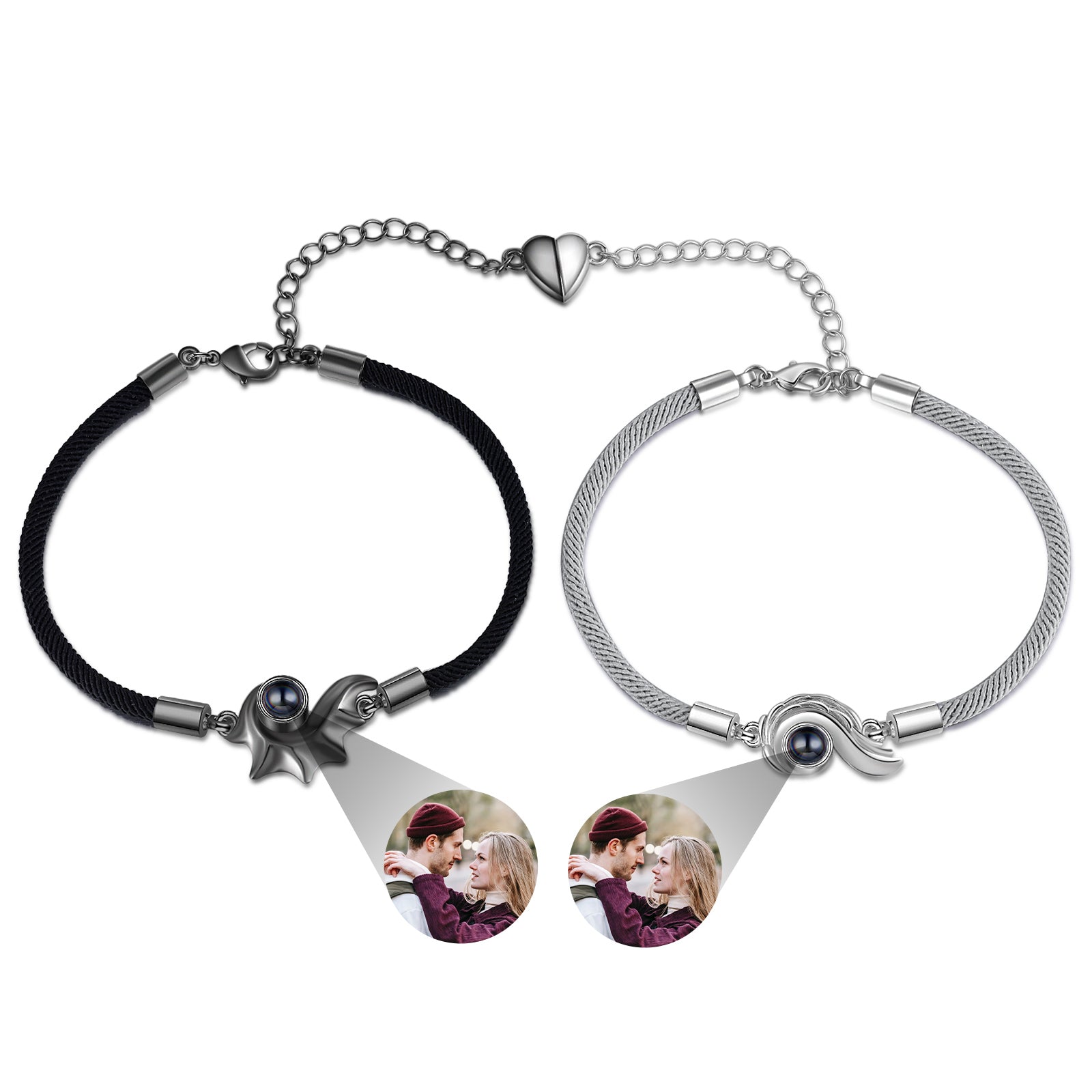 Custom Photo Projection Couple Bracelet