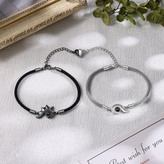 Custom Photo Projection Couple Bracelet