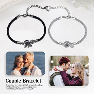 Custom Photo Projection Couple Bracelet