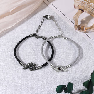 Custom Photo Projection Couple Bracelet