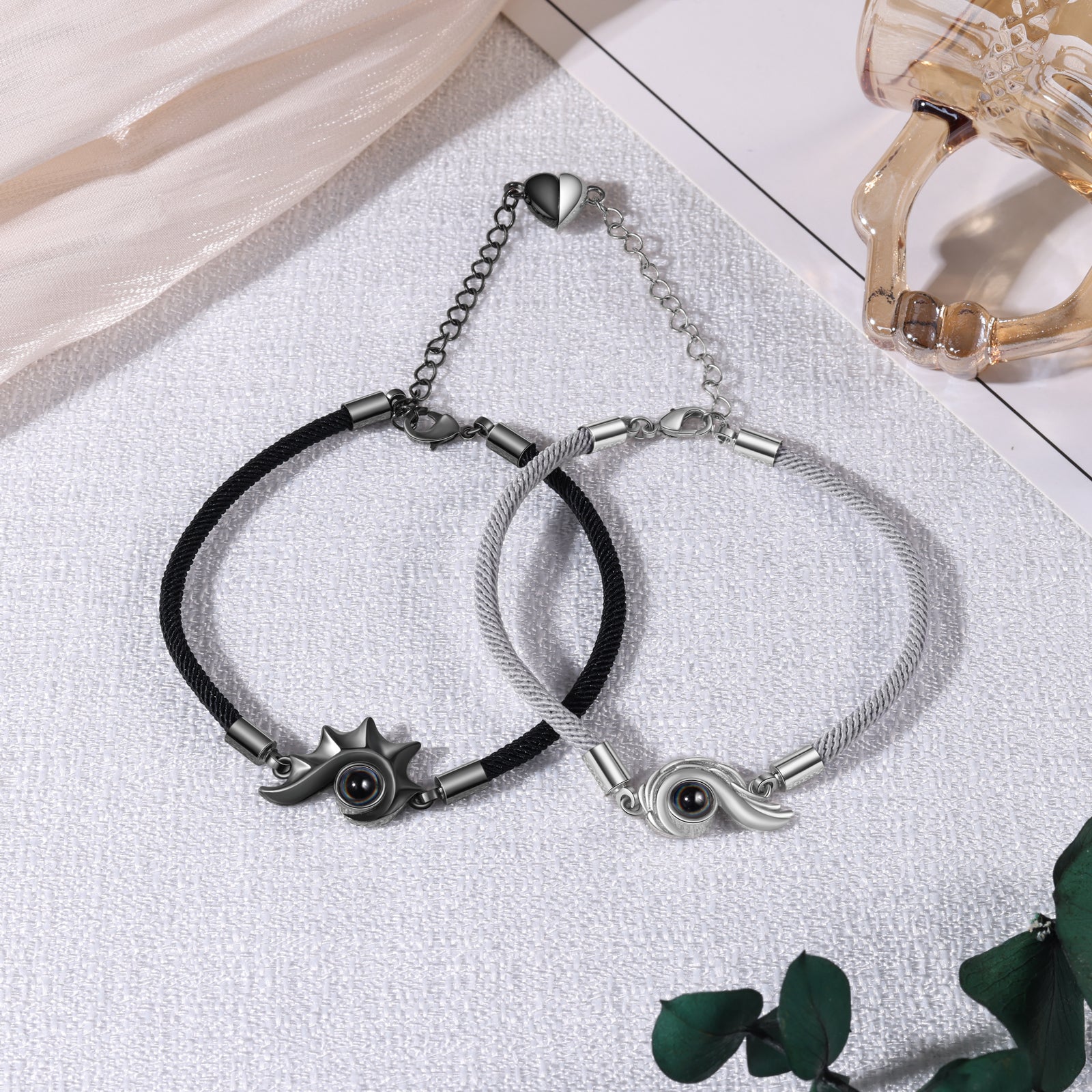 Custom Photo Projection Couple Bracelet