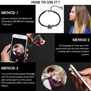 Custom Photo Projection Couple Bracelet