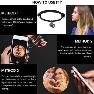 Custom Photo Projection Couple Bracelet