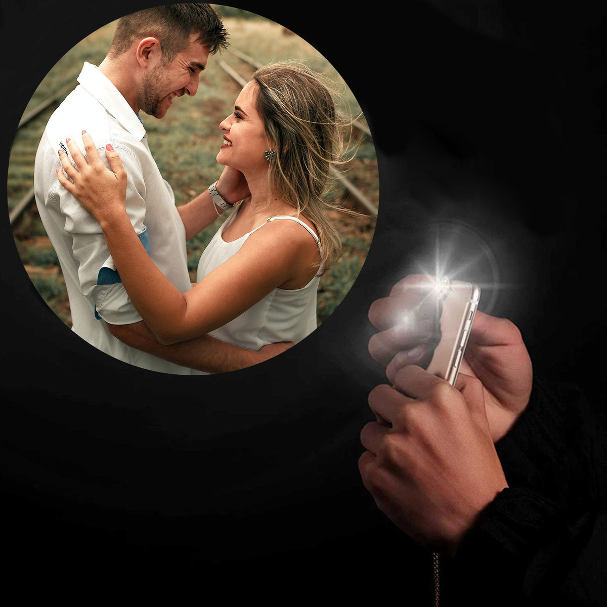Custom Photo Projection Couple Bracelet