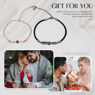 Custom Photo Projection Couple Bracelet