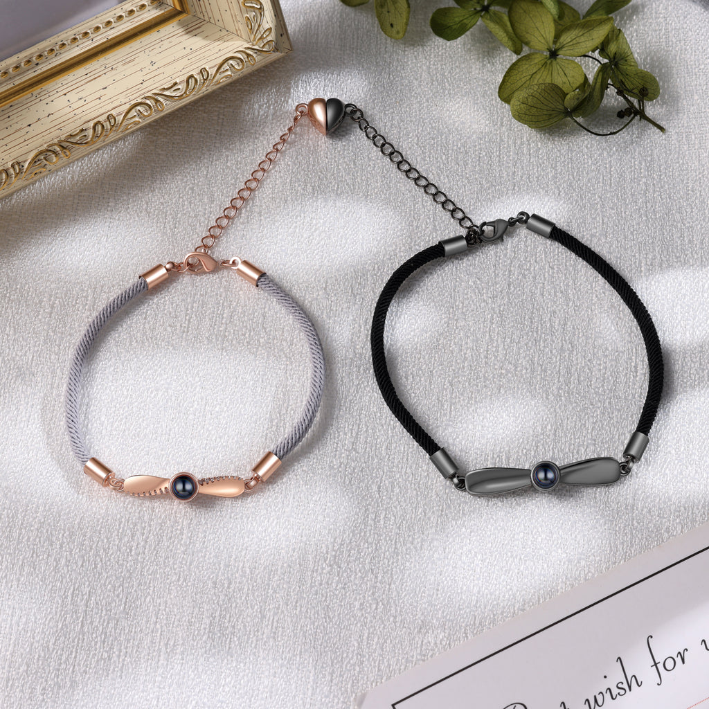 Custom Photo Projection Couple Bracelet