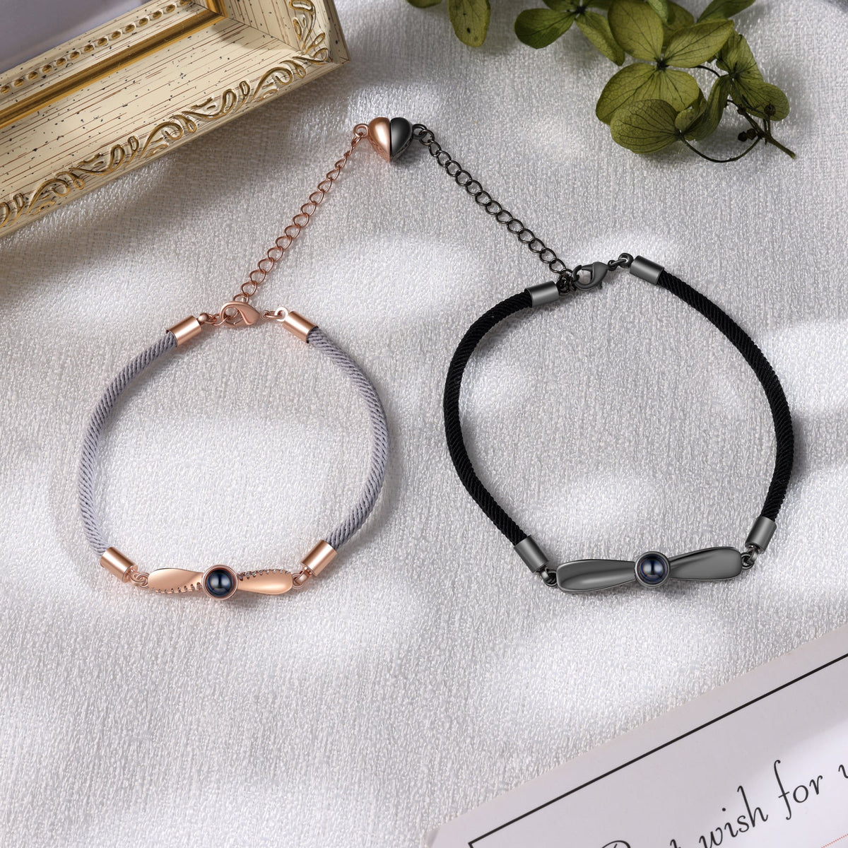 Custom Photo Projection Couple Bracelet