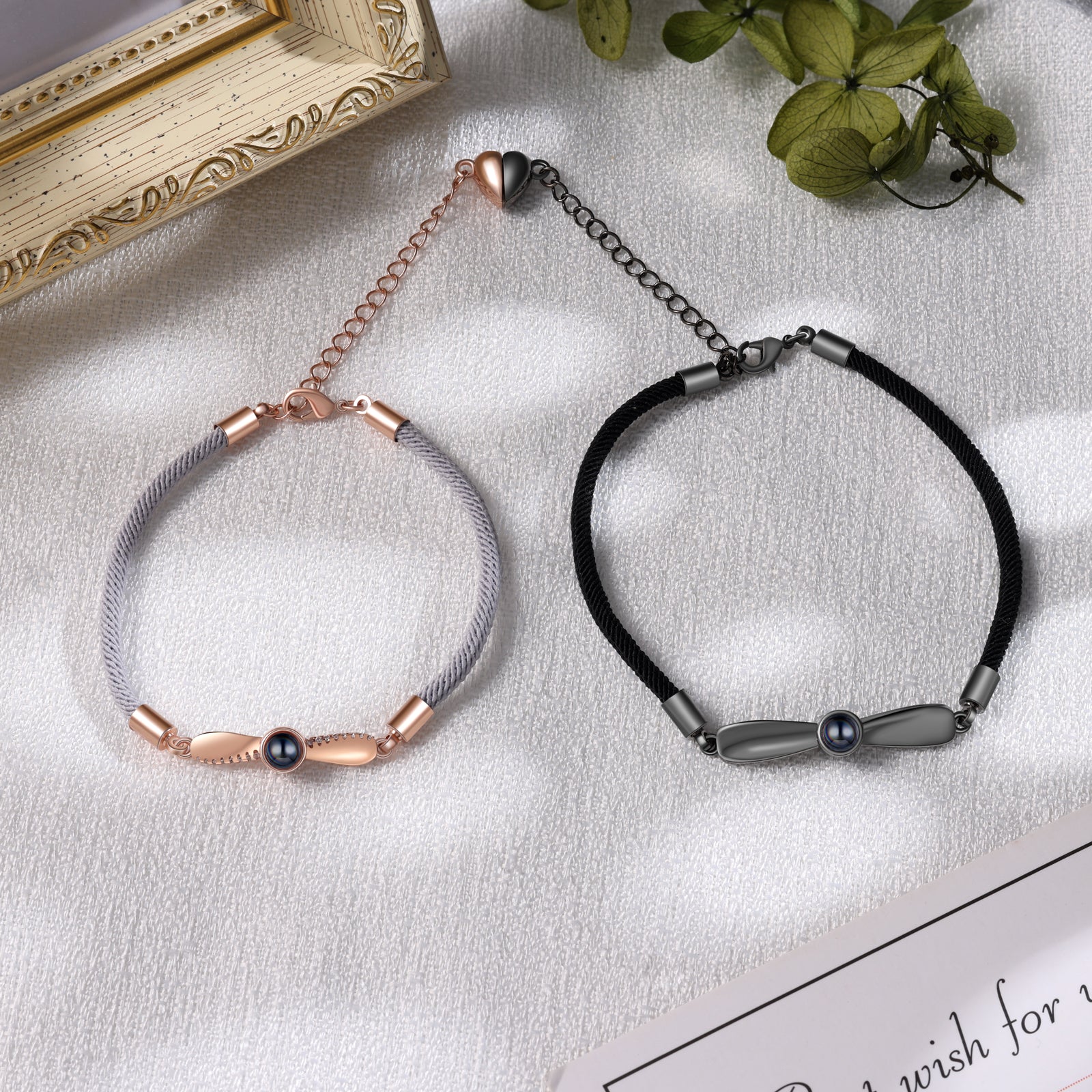 Custom Photo Projection Couple Bracelet