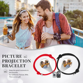 Custom Photo Projection Couple Bracelet