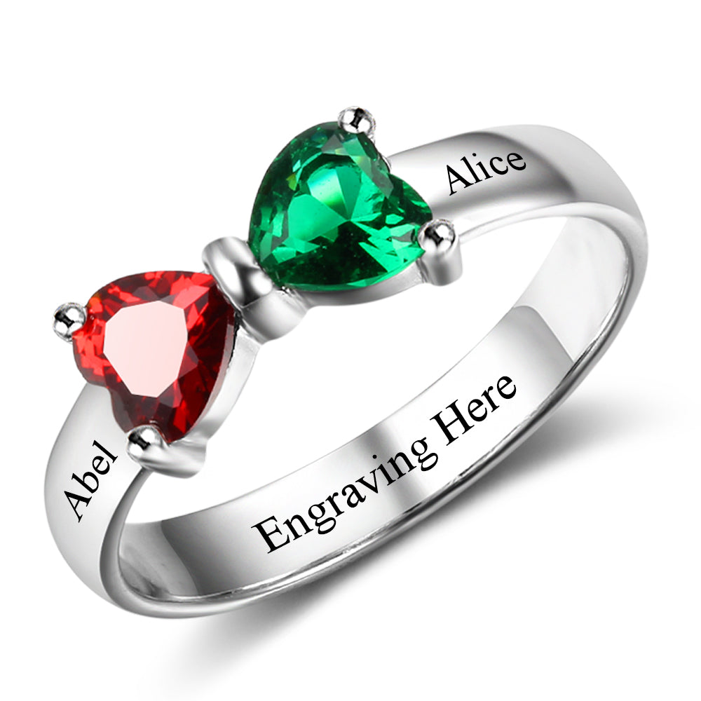 925 Sterling Silver Custom Birtstone Ring