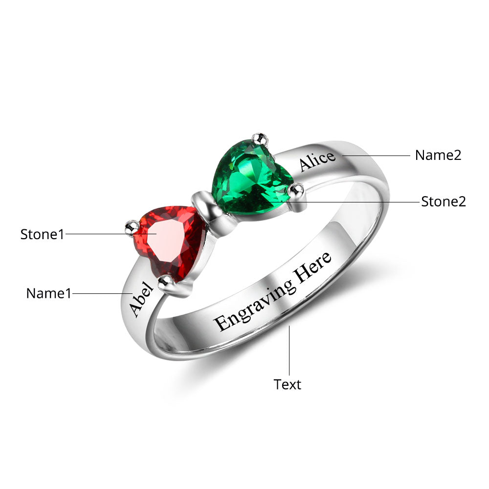 925 Sterling Silver Custom Birtstone Ring