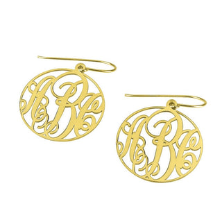 Custom 925 Sterling Silver Letter Earrings