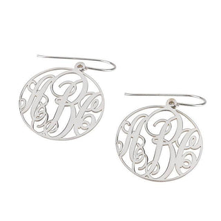 Custom 925 Sterling Silver Letter Earrings
