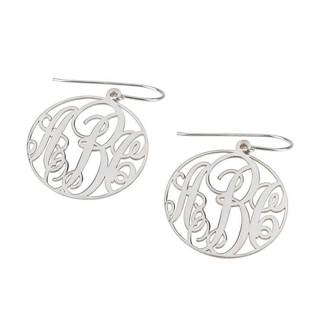 Custom 925 Sterling Silver Letter Earrings