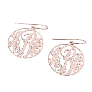 Custom 925 Sterling Silver Letter Earrings