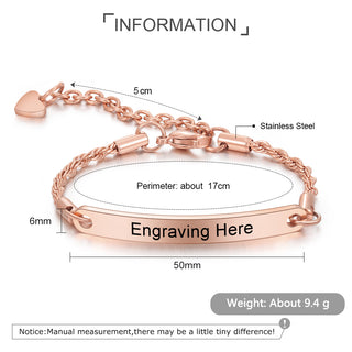 Engraving Stainless Steel Name Bracelet