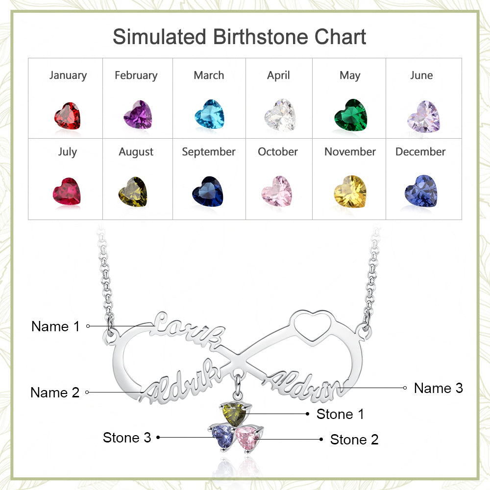 Personalized Rhodium Plated Infinity Name Necklace