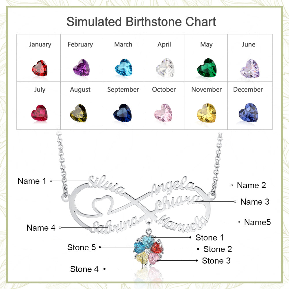 Personalized Rhodium Plated Infinity Name Necklace
