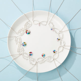 Personalized Rhodium Plated Infinity Name Necklace