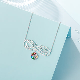 Personalized Rhodium Plated Infinity Name Necklace