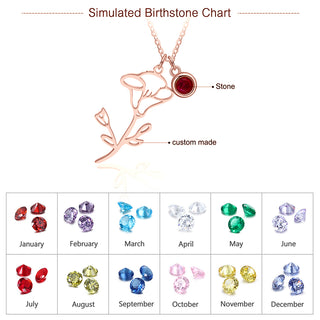 Birth Flower Thread Cutting Birth Stone