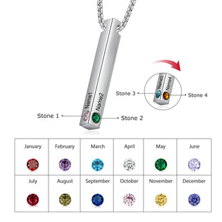 Birthstone Long Necklace